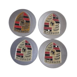 SILVER PORSCHE CENTRE CAPS