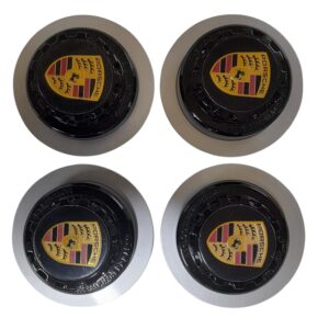 BLACK PORSCHE CENTRE CAPS