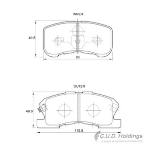 BRAKE PAD BOSCH DAIHATSU/DATSUN/TOYOTA/DUNLOP