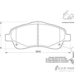 BRAKE PAD SAFELINE VERSO