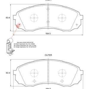 BRAKE PAD SAFELINE HYUNDAI H1 2010+