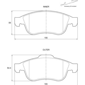 BRAKE PAD SAFELINE RENAULT MEGAN