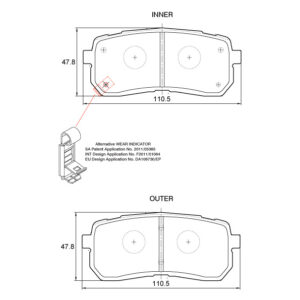 BRAKE PAD BOSCH SEDONA RONDEX