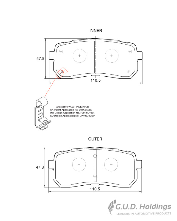 BRAKE PAD BOSCH SEDONA RONDEX