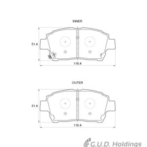 BRAKE PAD SAFELINE=D3396