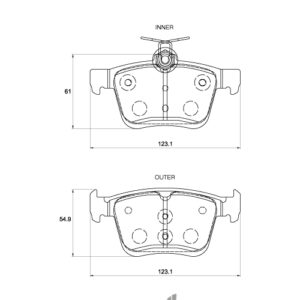 BRAKE PAD SAFELINE GOLF 7 REAR