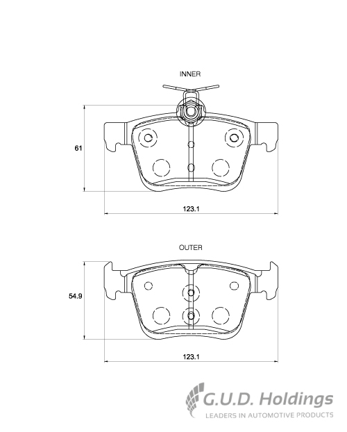 BRAKE PAD SAFELINE GOLF 7 REAR