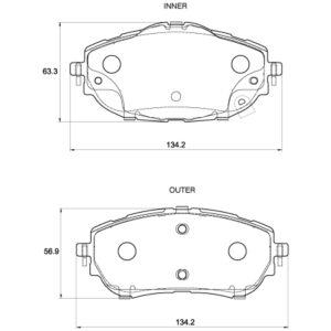 BRAKE PAD SAFELINE TOYOTA PROF 2014+