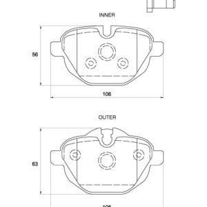 BRAKE PAD SAFELINE BMW X3