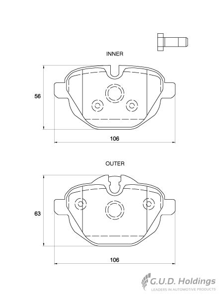 BRAKE PAD SAFELINE BMW X3