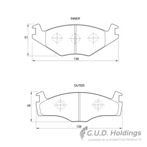 BRAKE PAD SAFELINE VENTED