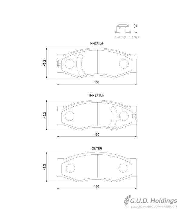 BRAKE PAD SAFELINE=D949