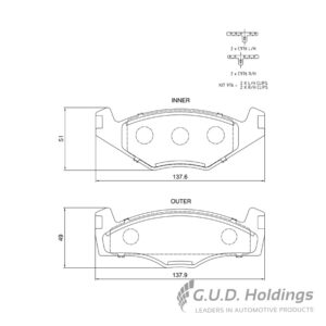 BRAKE PAD SAFELINE TOY AURIS 1.4/RSI/1.6