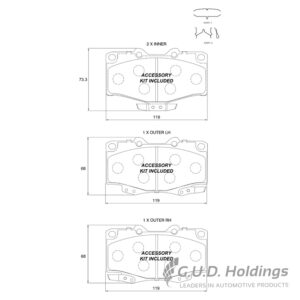 BRAKE PAD SAFELINE TOYOTA
