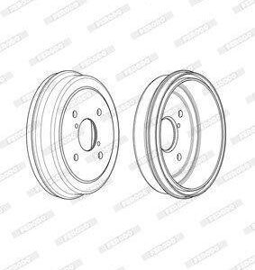 BRAKE DRUM NISSAN 4X4 ALL 93+ 254MM