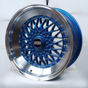 17" BBS RS BLUE WITH MACHINED LIP 4X100/114