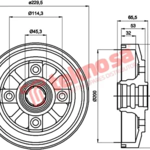 BRAKR DRUM MAZDA 323 85-(200MM