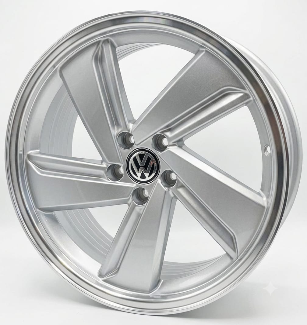 MAG 17" dished Miltons 5X100 8j et30 hyper silver with machined lip