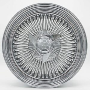 100 SPOKE WIRE WHEEL CHROME MAG 15' 4x100/108/114 7J ET0